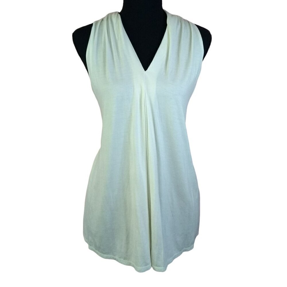 NWT Max Studio Top Size Small - White Sleeveless Draping Tunic